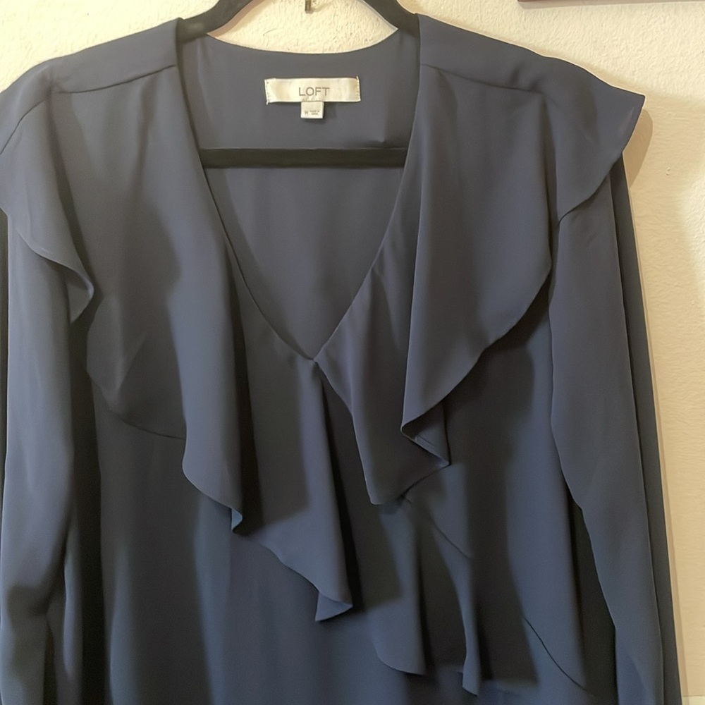 Women's Navy Blouse - Picture 2 of 8